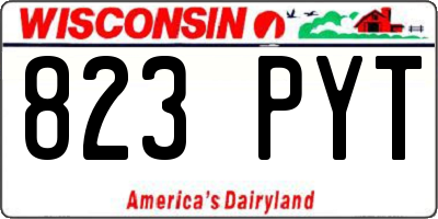 WI license plate 823PYT