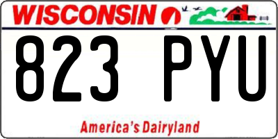 WI license plate 823PYU