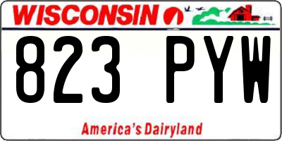 WI license plate 823PYW
