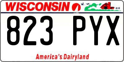 WI license plate 823PYX