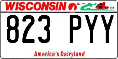 WI license plate 823PYY