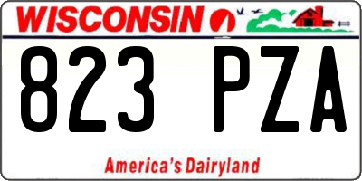 WI license plate 823PZA