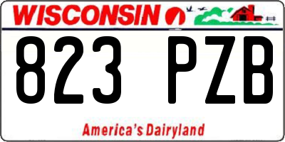WI license plate 823PZB