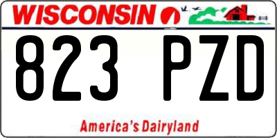 WI license plate 823PZD