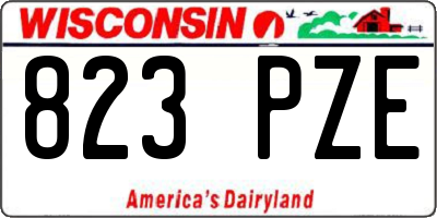 WI license plate 823PZE