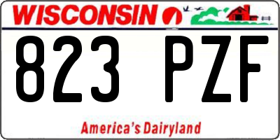 WI license plate 823PZF