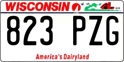 WI license plate 823PZG