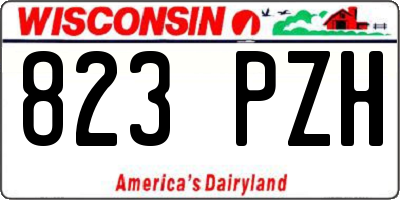 WI license plate 823PZH
