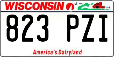 WI license plate 823PZI