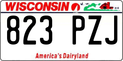 WI license plate 823PZJ