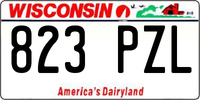 WI license plate 823PZL