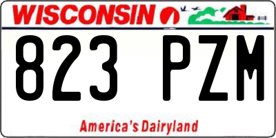 WI license plate 823PZM