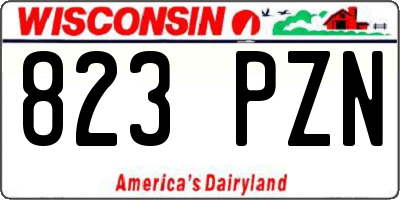 WI license plate 823PZN