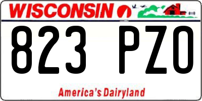 WI license plate 823PZO