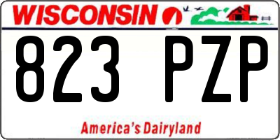 WI license plate 823PZP