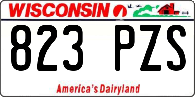 WI license plate 823PZS