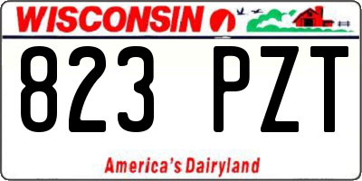 WI license plate 823PZT