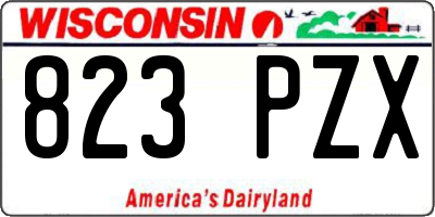 WI license plate 823PZX