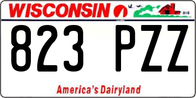 WI license plate 823PZZ