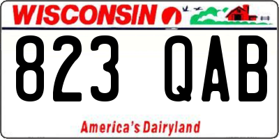 WI license plate 823QAB