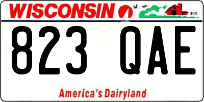 WI license plate 823QAE