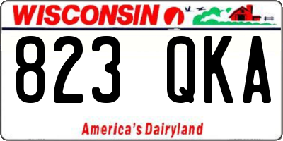 WI license plate 823QKA