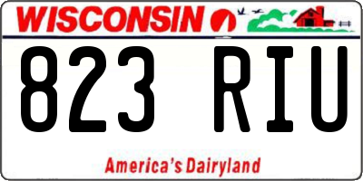 WI license plate 823RIU
