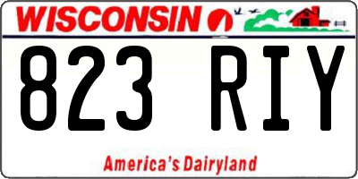 WI license plate 823RIY
