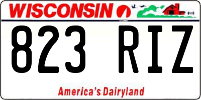 WI license plate 823RIZ
