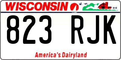 WI license plate 823RJK