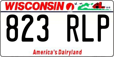 WI license plate 823RLP
