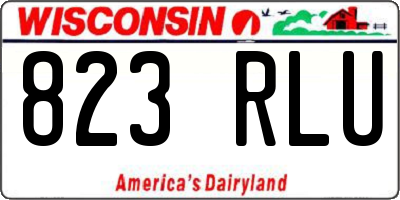 WI license plate 823RLU