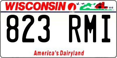 WI license plate 823RMI