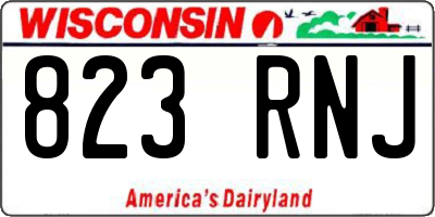 WI license plate 823RNJ