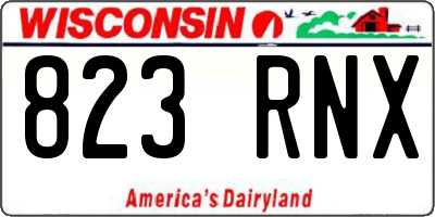 WI license plate 823RNX
