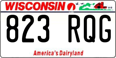 WI license plate 823RQG