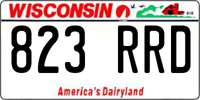 WI license plate 823RRD