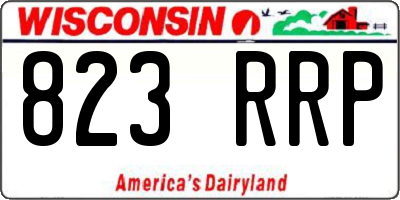 WI license plate 823RRP