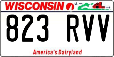 WI license plate 823RVV