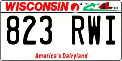 WI license plate 823RWI