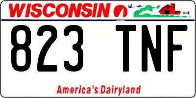 WI license plate 823TNF