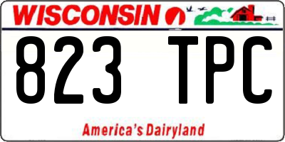WI license plate 823TPC