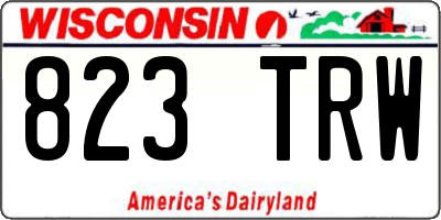 WI license plate 823TRW