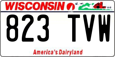 WI license plate 823TVW