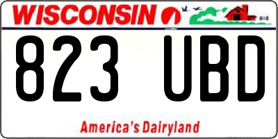WI license plate 823UBD