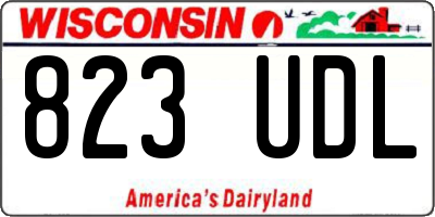 WI license plate 823UDL