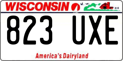 WI license plate 823UXE