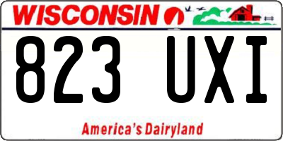 WI license plate 823UXI
