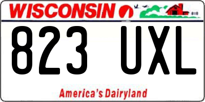 WI license plate 823UXL