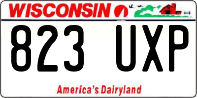 WI license plate 823UXP